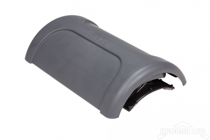 Коньковый элемент Vilpe PELTI - KTV/HARJA цвет серый для металлических кровель