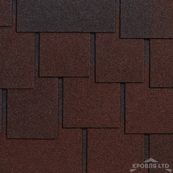 Гибкая черепица Ruflex  серия Премиум коллекция Dranka Premium цвет Темный шоколад
