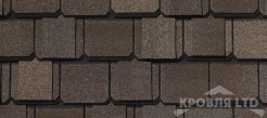 Гибкая черепица Certain Teed коллекция Grand Manor Shangle цвет Tudor Brown