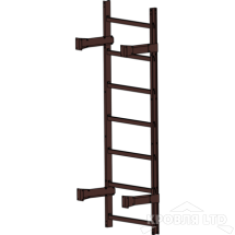 Пожарная лестница Универсальная Rofsystems П1-1, Ступень 800 мм Полиэстер RAL Цвет RAL  8017 
коричневый шоколад, 2,45 м