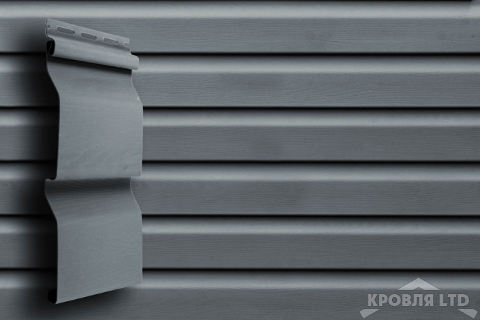 Сайдинг виниловый   GL Корабельная доска двухслойный графит 3,0 м