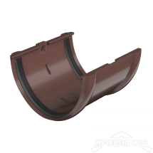 ТН ПВХ D125/82 ММ СОЕДИНИТЕЛЬ ЖЕЛОБА КОРИЧНЕВЫЙ  Rall 8017
