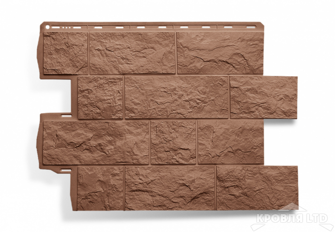 Фасадная панель Альта-Профиль Туф Эко Терракотовый