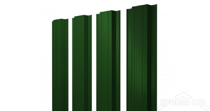 Штакетник Прямоугольный 0,45 PE RAL 6005 зеленый мох