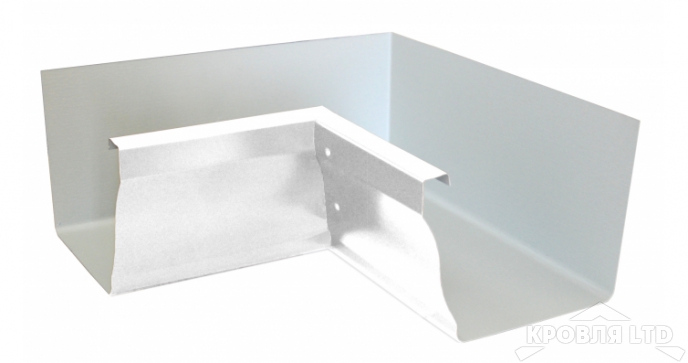 Угол желоба внутренний Vortex 90 град 125мм RAL белый