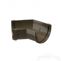 Угол желоба наружный для водостока 135 градусов Деке Премиум RAL 8019 каштан