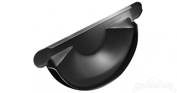 Заглушка торцевая универсальная Грендлайн 125 мм RAL 9005 черный