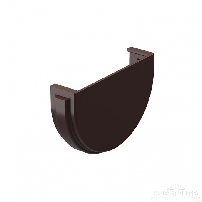 Заглушка желоба для водостока Деке Премиум 120мм  шоколад