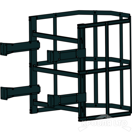 Пожарная лестница Универсальная Rofsystems П1-2, Дуга экрана 800 мм Полиэстер RAL Цвет RAL  9005 
Черный, 1,05 м