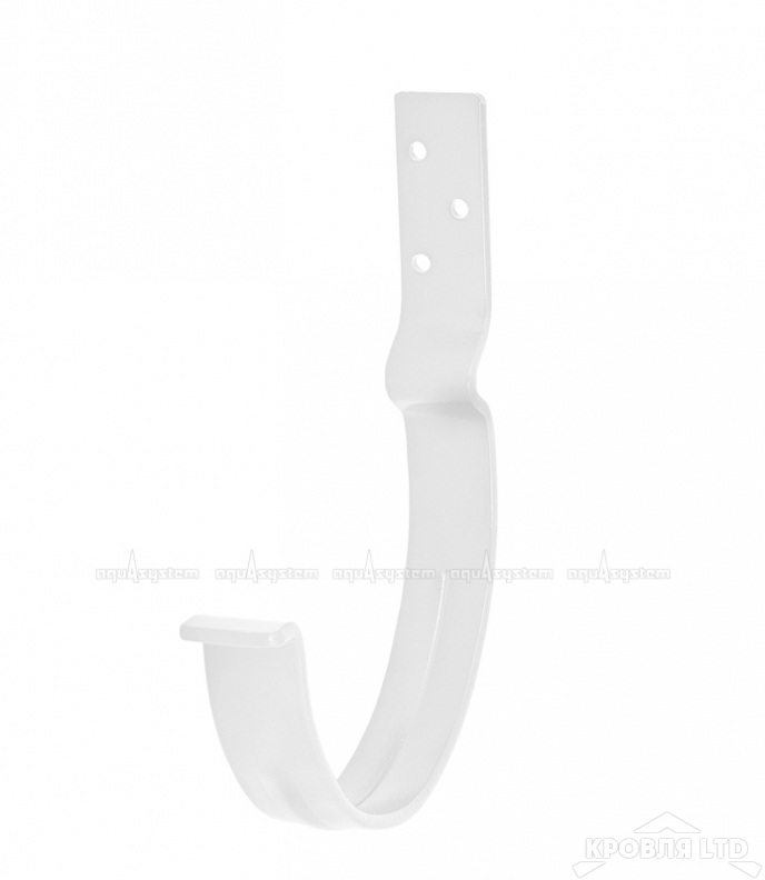 Кронштейн желоба для водостока короткий Аквасистем 150/100 160мм RAL 9003 белый