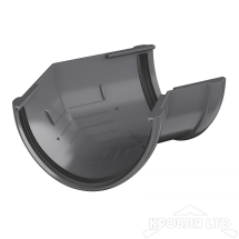 ТН ПВХ D125/82 ММ УГОЛ ЖЕЛОБА 135° СЕРЫЙ  Rall 7024