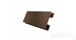 Планка H-профиль, Полиэстер RR 32 темно-коричневый, толщина 0,45