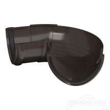 ТН ПВХ D125/82 ММ УГОЛ ЖЕЛОБА, РЕГУЛИРУЕМЫЙ 90°-150°  ТЕМНО-КОРИЧНЕВЫЙ  Rall 8019