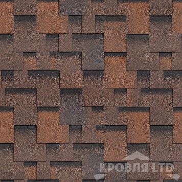 Гибкая черепица Шинглас серия Ультра коллекция Фокстрот цвет Кедр