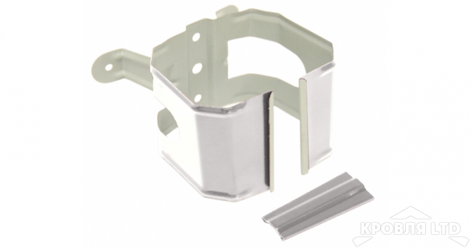 Кронштейн трубы на дерево прямоугольный Vortex 90мм RAL 9003 белый