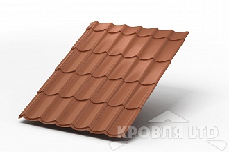 Металлочерепица Ламонтерра X, PURMAN RAL 8004 терракота, толщина 0,5