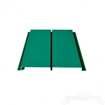 Софит  двойной металлический без перфорации, Полиэстер RAL 6005 зеленый мох, толщина 0,45