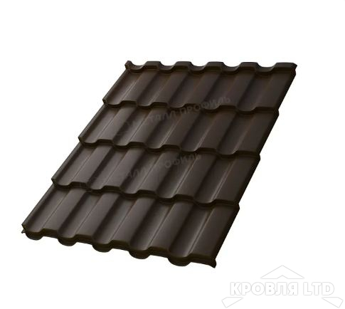 Металлочерепица Монтекристо- S , RAL 8017 Шоколад, толщина 0,5
