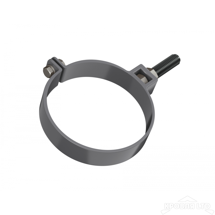 ТН ПВХ D125/82 ММ ХОМУТ ТРУБЫ УНИВЕРСАЛЬНЫЙ 140ММ СЕРЫЙ  Rall 7024