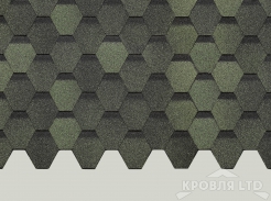 Гибкая черепица Дёке серия EURAZIA Коллекция ШЕСТИГРАННИК цвет зеленый