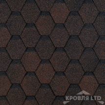 Гибкая черепица Дёке серия  EURAZIA Коллекция ШЕСТИГРАННИК цвет Коричневый