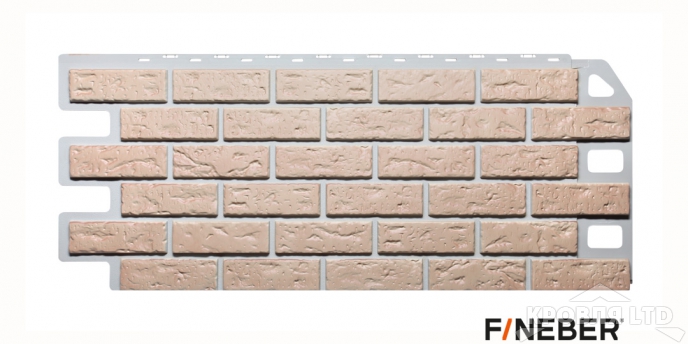 Фасадная панель FineBer Кирпич  Бежевый