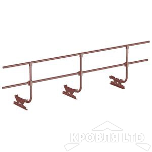 Кровельное ограждение Borge, Полиэстер RAL 8017 коричневый шоколад, 3м