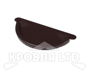 Заглушка торцевая универсальная для водостока Foramina PUR 150мм  RAL 8017 шоколад