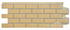 Фасадная панель Grand Line "Клинкерный кирпич"  Design песочный со швом RAL 7006