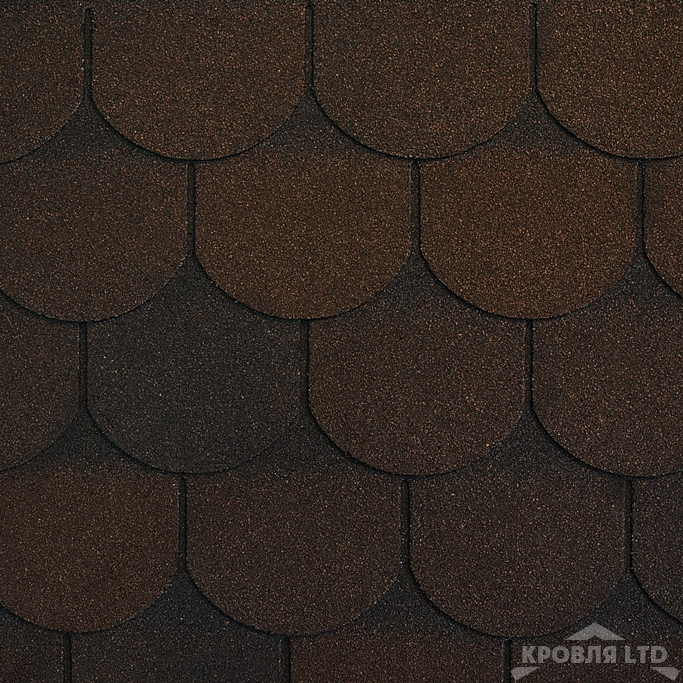 Гибкая черепица Ruflex  серия Премиум коллекция Ornami Premium цвет Темный шоколад