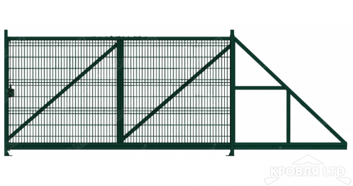 Ворота откатные Profi 2,03х6,0 RAL 6005 вправо
