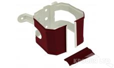 Кронштейн трубы на дерево прямоугольный Vortex 127мм RAL 3005 красное вино