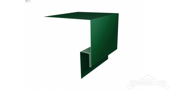 Планка околооконная сложная 200x50, Полиэстер RAL 6005 зеленый мох, толщина 0,45