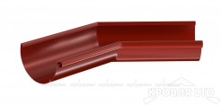 Угол желоба внутренний для водостока Аквасистем 135 град 150мм RAL 3005 красное вино
