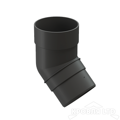 Колено трубы для водостока 45 град Деке Премиум RAL 7024 графит