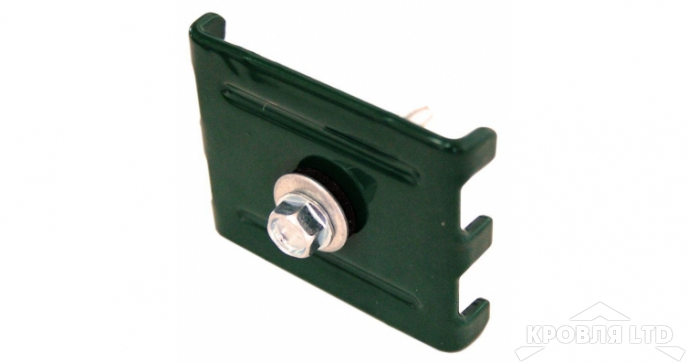 Крепление Скоба и саморез 5,5х32 для Ограждения ГрандЛайн RAL 6005 зеленый мох