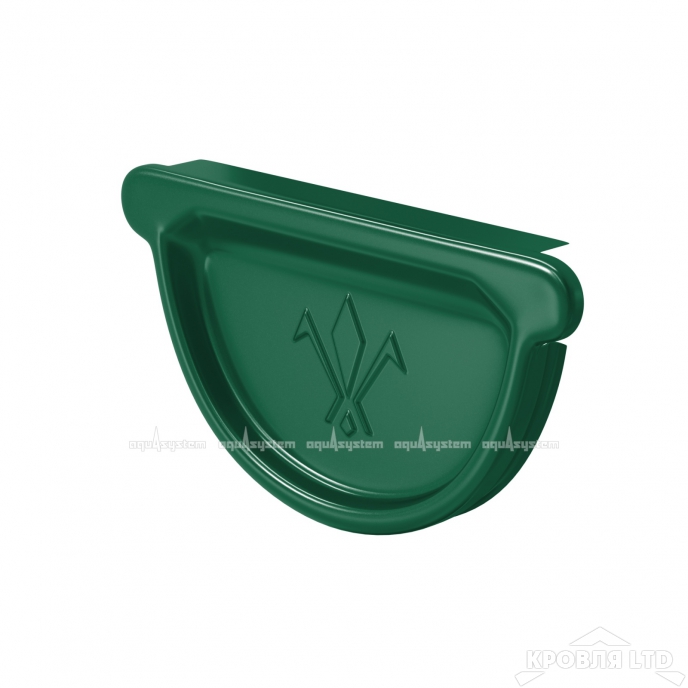 Заглушка желоба для водостока Аквасистем 125/90 RAL 6005 зеленый мох