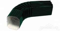 Колено прямоугольное Vortex 90мм RAL 6005 зеленый мох