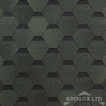 Гибкая черепица Шинглас серия Классик коллекция Оптима цвет Зеленый