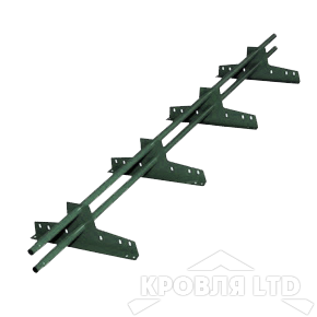 Снегозадержатель Roofsystems серия EСONOM d-25 EURO, Полиэстер RAL 6002зеленый лист, 3м