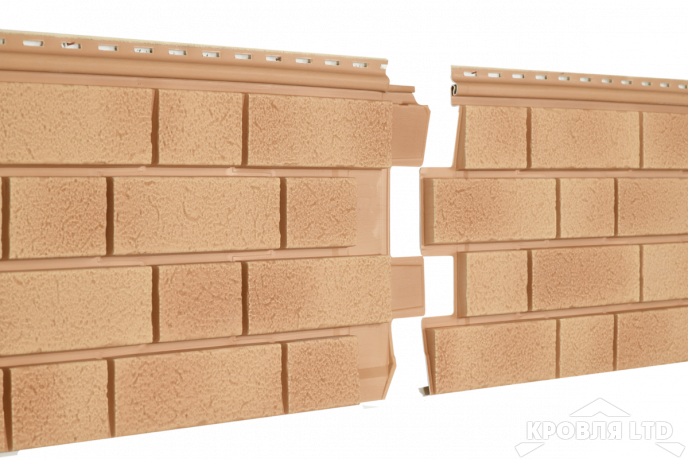 Фасадная панель Ю-ПЛАСТ Стоун Хаус S-Lock Клинкер Балтик Светлая медь