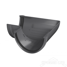 ТН ПВХ D125/82 ММ УГОЛ ЖЕЛОБА 90° СЕРЫЙ  Rall 7024