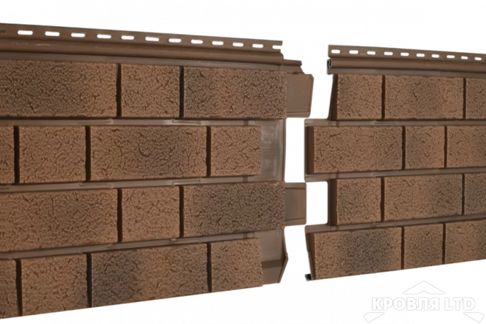 Фасадная панель Ю-ПЛАСТ Стоун Хаус S-Lock Клинкер Балтик Магма