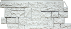 Фасадная панель FineBer Камень Дикий мелованный белый