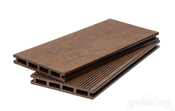 Террасная доска POLIVAN DENPASAR BRUSHING MIX светло-коричневый 20*140*2900