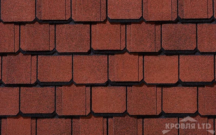 Гибкая черепица Certain Teed коллекция Grand Manor Shangle цвет Georgian Brick
