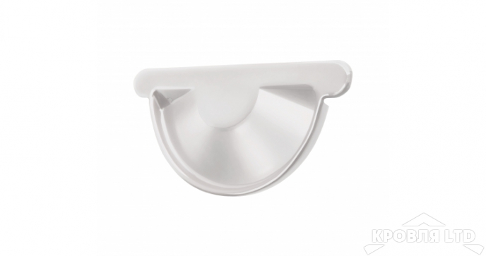 Заглушка торцевая универсальная Oптима 125/90 RAL 9003 белый