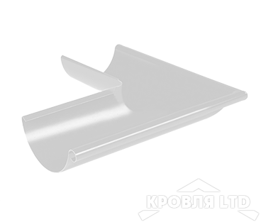 Угол желоба внешний для водостока Foramina PUR 90гр 125 мм RAL 9003 белый