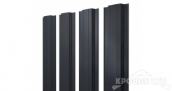 Штакетник Прямоугольный 0,5 Velur20 RAL 7024 мокрый асфальт