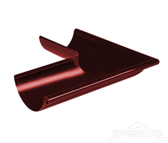 Угол желоба внешний для водостока Foramina PUR 90гр 150мм RAL 3005 красное вино